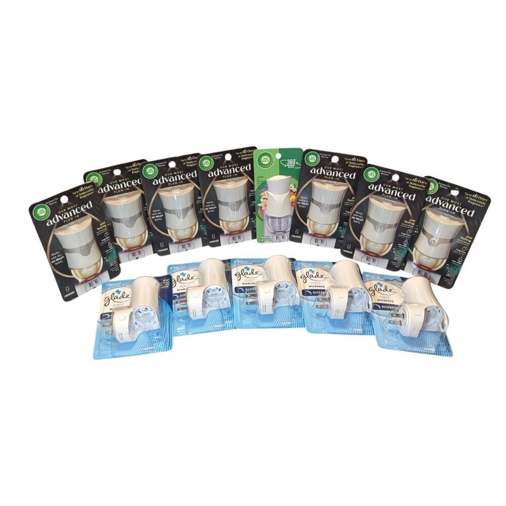 Aircare Lot Of Warmers 13 Total 8 Airwick 5 Glad
